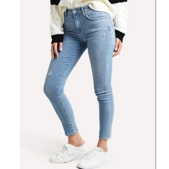 Agolde SOPHIE Midrise Distressed Ankle Skinny Jean - Picture 5 of 5